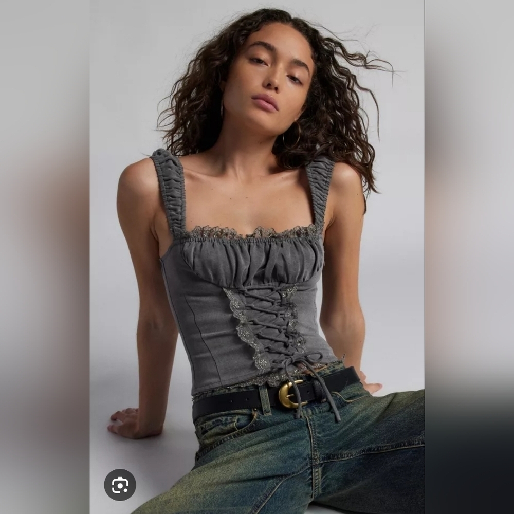 Lioness Palmer Corset in Washed Grey XS?see measurements - Picture 2 of 10